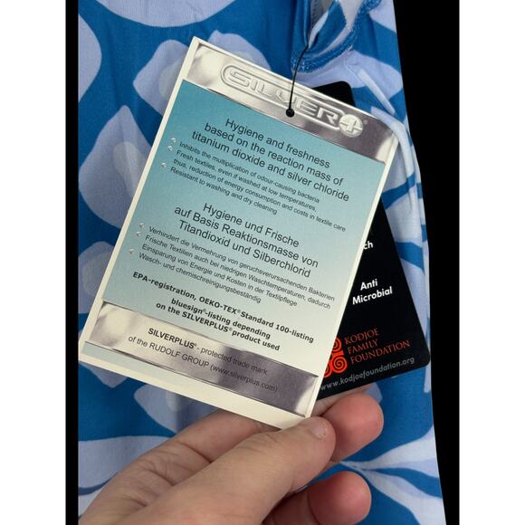 Gymwrap CloudKnit Everyday Tank Top Blue Floral Sleeveless Shirt Women’s Small - Picture 8 of 14